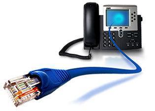 sleek black voip office phone with ethernet connectivity for modern communication solutions.