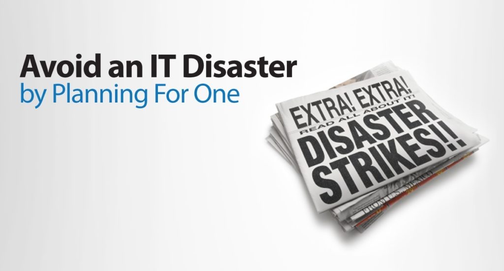 urgent it disaster planning advice highlighted in a striking newspaper-style headline.