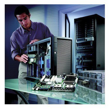 professional technician servicing advanced computer systems in a modern it environment.